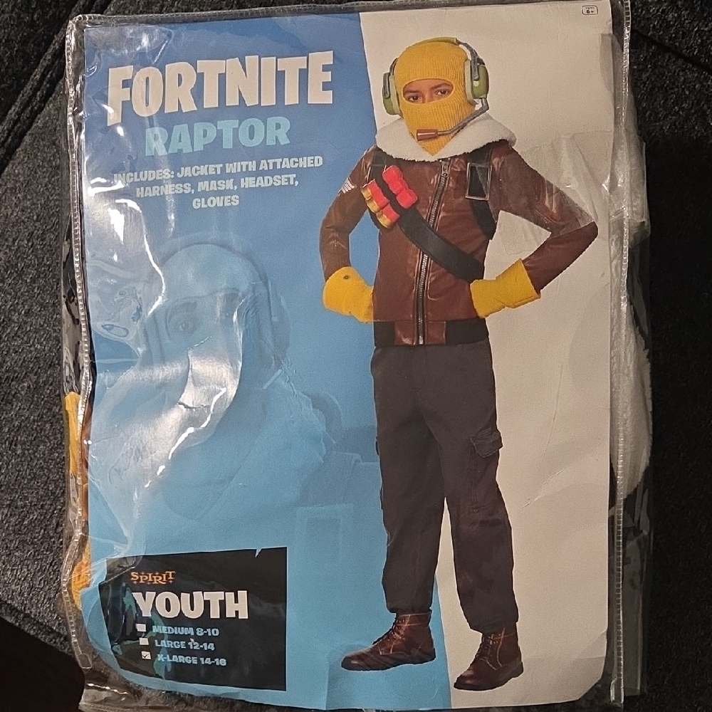 Fortnite Raptor Youth Costume Xl 14/16